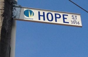 Hope street sign