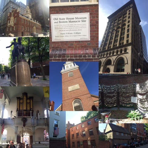 Some of the sights on our walking tour of Boston. 
