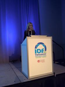 Annie giving an incredibly eloquent and moving presentation about diabetes in her family, sharing her daughter's story. 